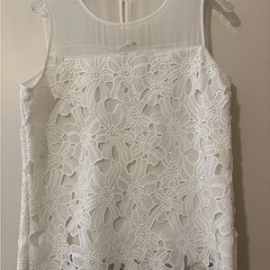 Calvin Klein Ivory Sleeveless Blouse